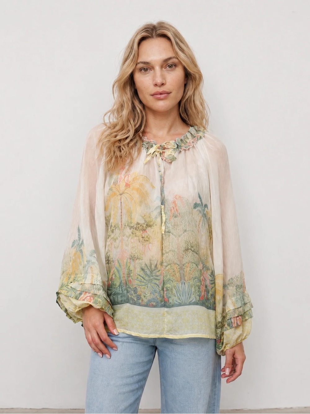 Made in Italy- Flowy Summer Loose Blouse